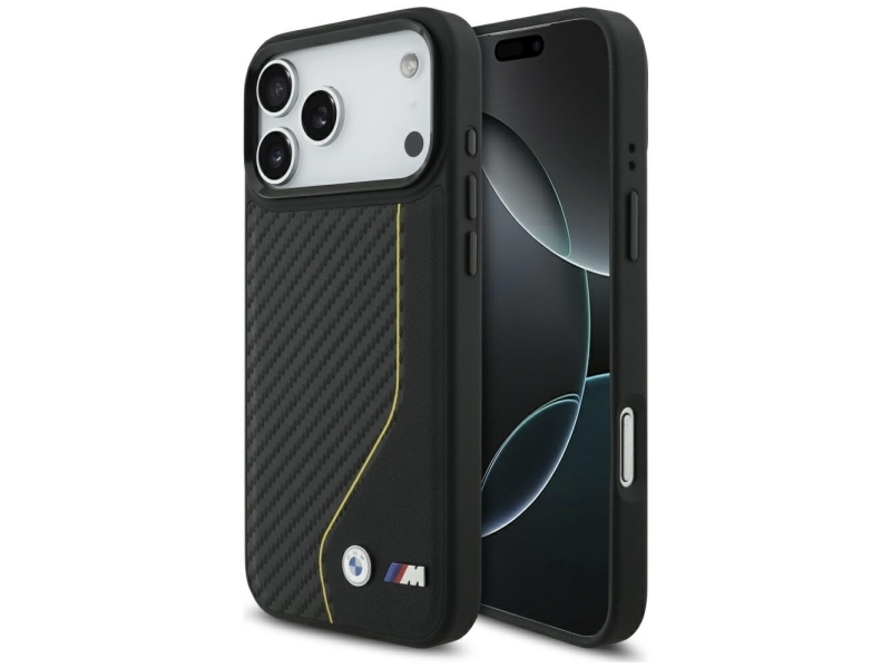 Bmw M Carbon Line & Logo Magsafe-Etui Til Iphone 17 Pro Max - Gul