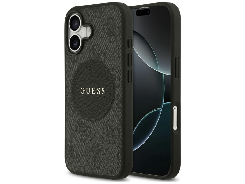 Guess 4G Circle Classic Logo Magsafe Case Für Iphone 17 - Schwarz