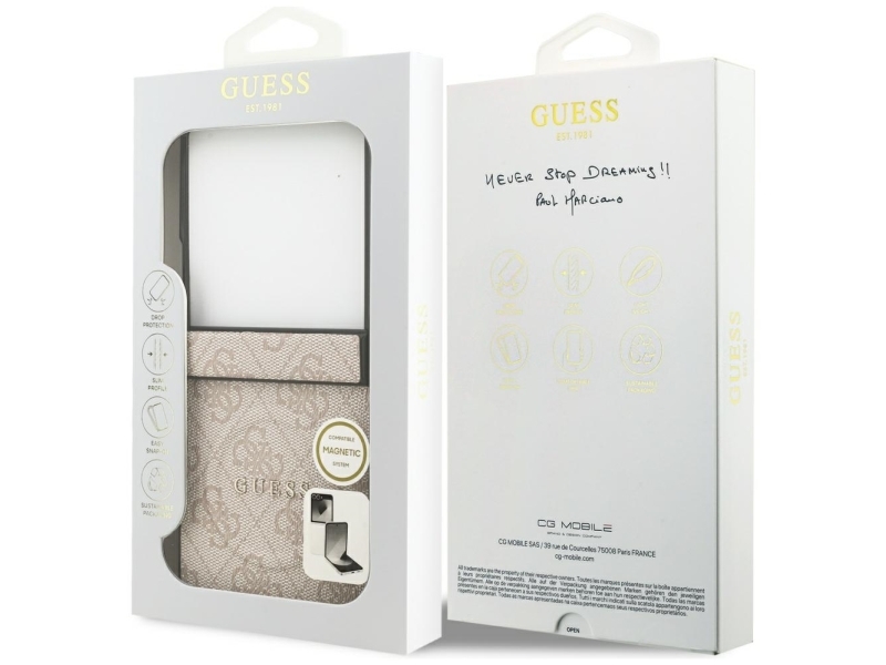 Guess 4G Classic Magsafe Cover Til Samsung Galaxy Z Flip 7 - Pink