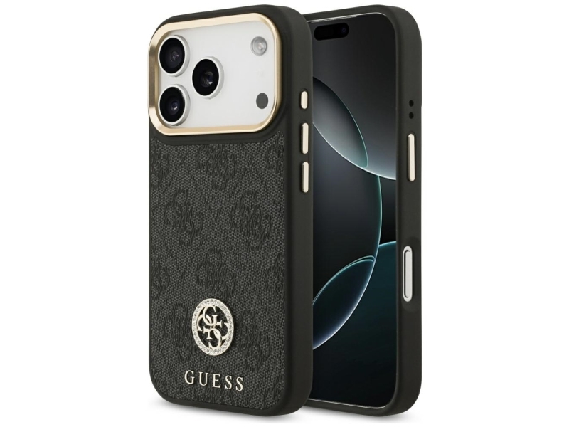 Guess 4G Strass Magsafe-Cover Til Iphone 17 Pro - Sort