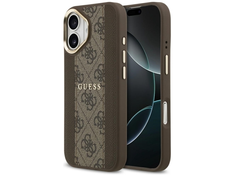 Guess 4G Stripe Magsafe Case Für Iphone 17 - Braun