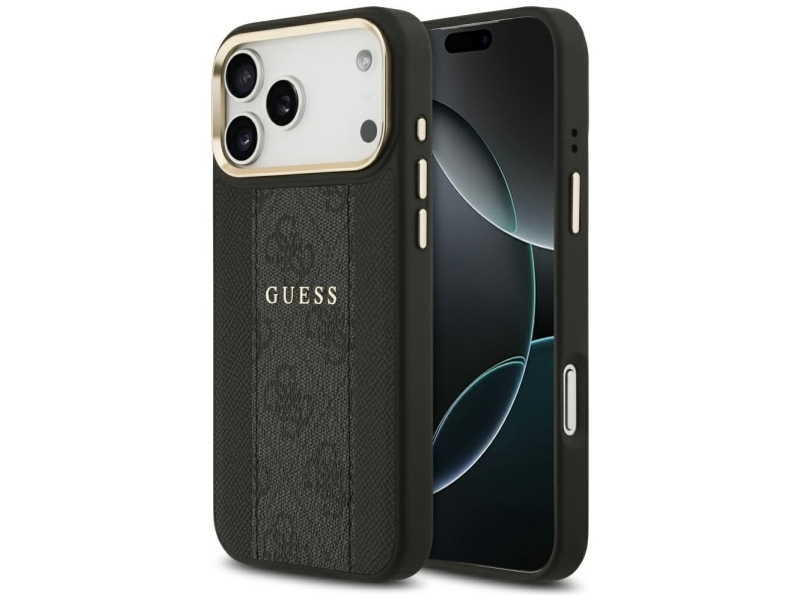 Guess 4G Stripe Magsafe-Cover Til Iphone 17 Pro Max – Sort