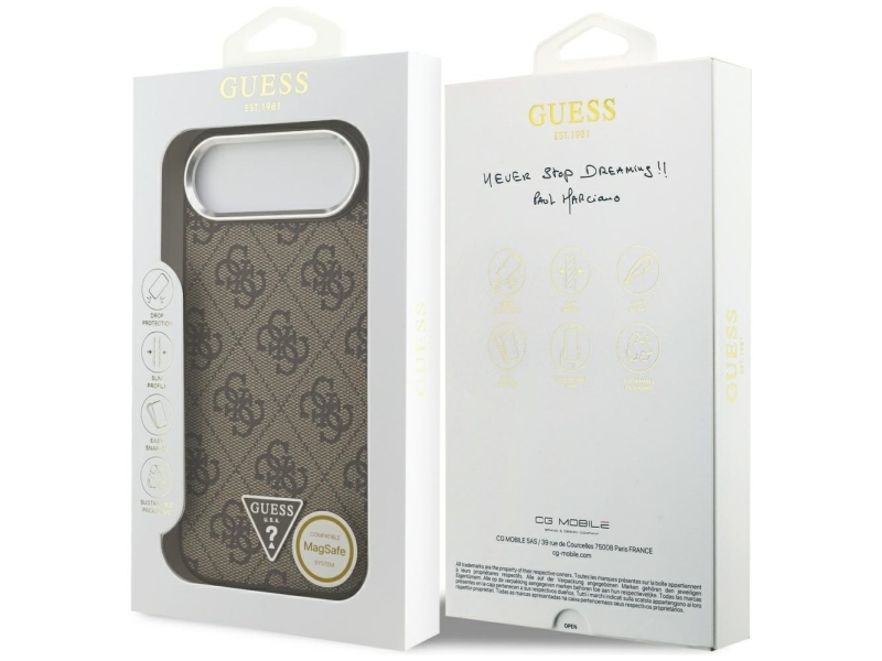 Telefono Dėklas Iphone 14 Juodas Margintas Magsafe Guess