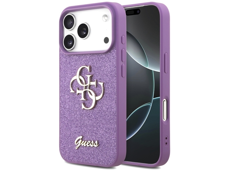 Guess Fixed Glitter Big 4G Case Für Iphone 17 Pro - Lila