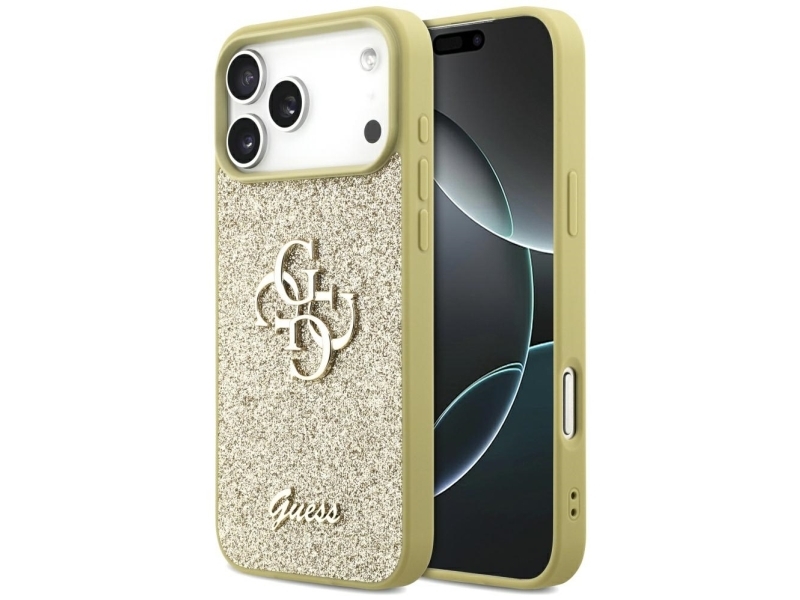 Guess Fixed-Glitter Big 4G Case Für Iphone 17 Pro Max - Gold