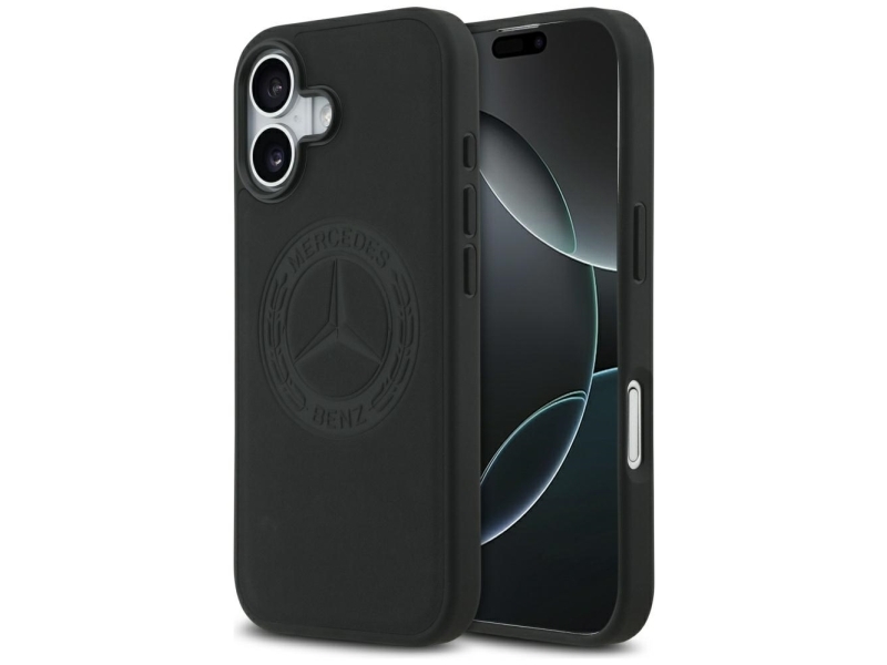 Mercedes Leder Vintage Logo Magsafe Case Für Iphone 17 - Schwarz