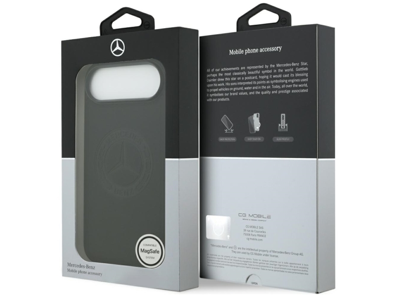 Mercedes Leather Vintage Logo Magsafe Hülle Für Iphone Air - Schwarz