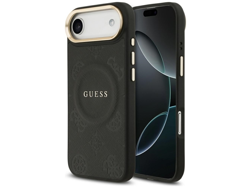 Guess Peony Hot Stamp Magsafe-Cover Til Iphone Air - Sort
