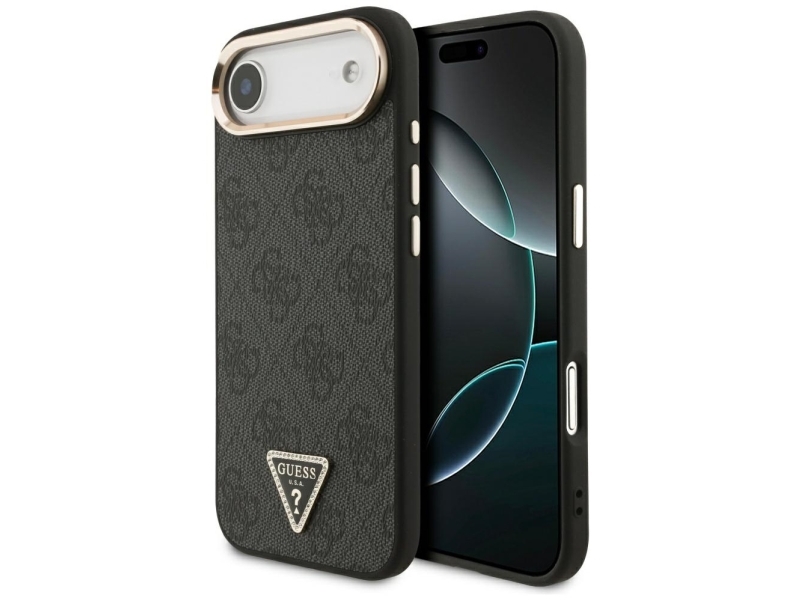 Guess 4G Triangle Logo Magsafe Case Für Iphone Air - Schwarz Und Gold