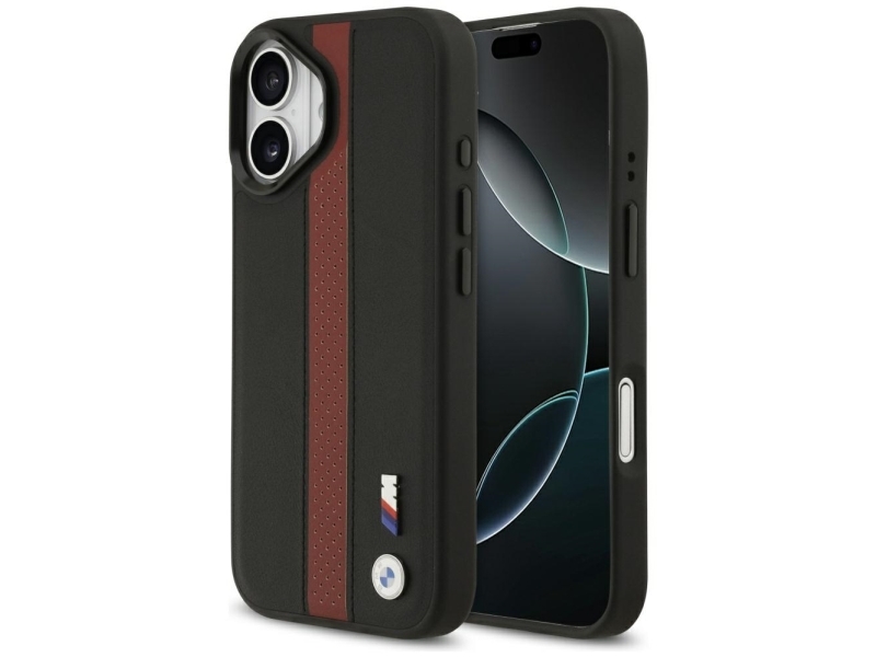 Hurtel Bmw M Perforiertes Streifen-Logo Magsafe Case Für Iphone 17 - Rot