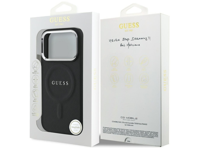 Guess Classic Logo Magsafe Case Für Iphone 17 Pro - Schwarz