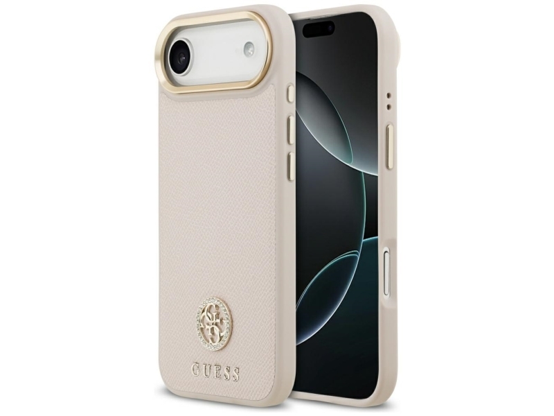 Guess Geprägtes Strass-Logo Magsafe Iphone Air Case - Pink