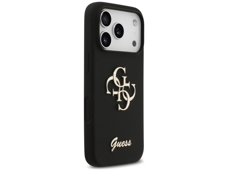 Guess Silikon Big 4G Script Case Für Iphone 17 Pro - Schwarz