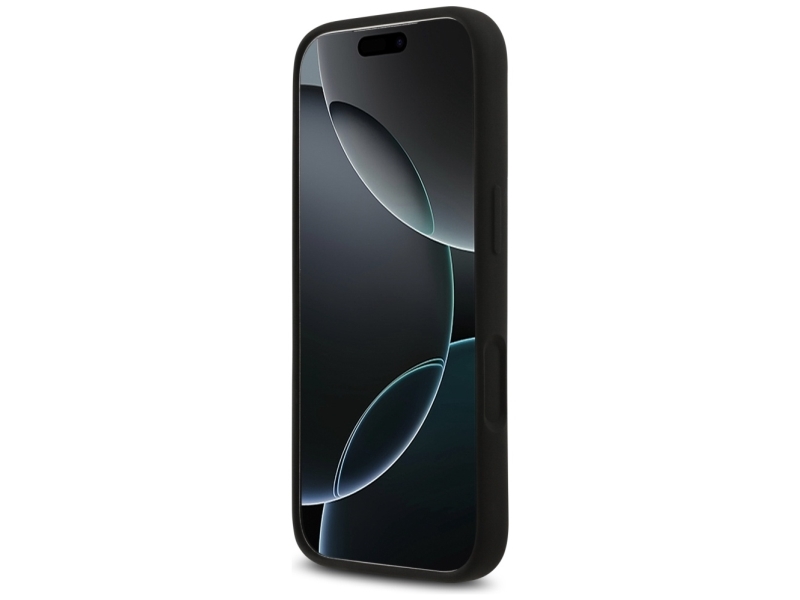 Guess Silikone Big 4G-Script Cover Til Iphone 17 Pro - Sort
