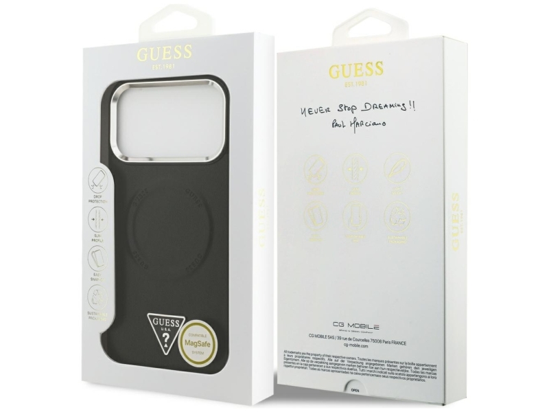 Guess Triangle Logo Magsafe Etui Til Iphone 17 Pro Max - Sortieren