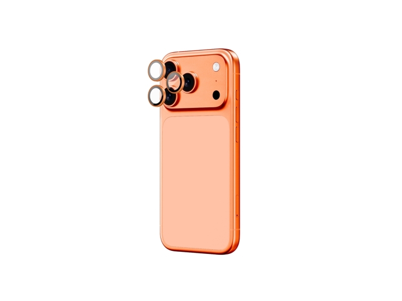 Amazingthing Linseglas Til Kamera/Amazingthing Lens Glass Til Iphone 17 Pro / Pro Max – Orange Ramme