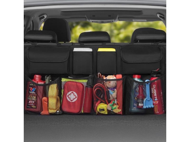 Wozinsky Large Car Organizer for Back Seat Backrest and Trunk - Black