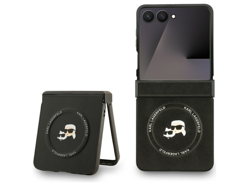 Karl Lagerfeld Karl&Ampchoupette Pins Magsafe Case Für Samsung Galaxy Z Flip 7 - Schwarz