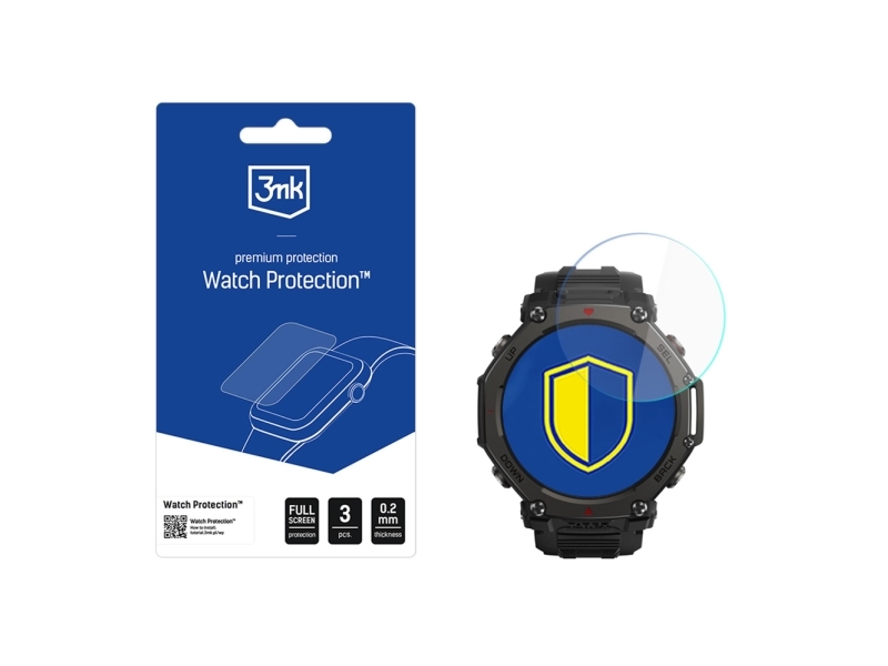 3Mk Hybridglas Watch Protection Flexibleglass Für Amazfit T-Rex 3 Pro 48 Mm