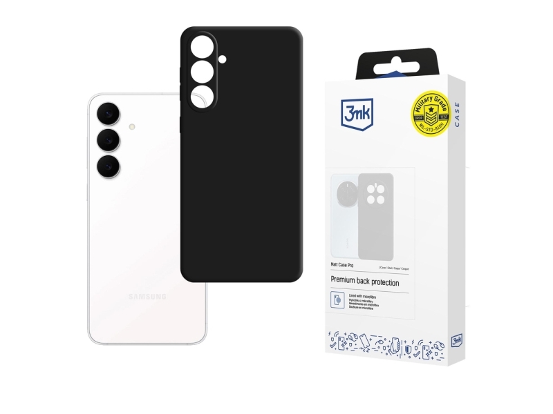 3Mk Matt Case Pro Für Samsung Galaxy S25 Fe Schwarz