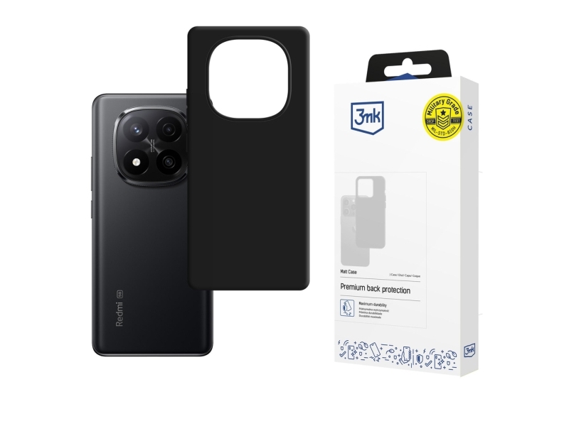 3Mk Matt Cover Til Xiaomi Redmi Note 15 Pro+ 5G - Mat Sort