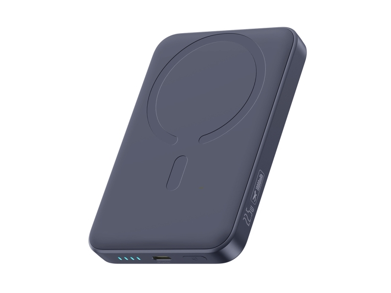 Baseus Powerbank Enerfill Fm11 10000Mah 22.5W Magsafe Kompatibel Mit Schwarzem Kabel Basues Simple Usb-C 20V/3A 30Cm - Dunkelgrau