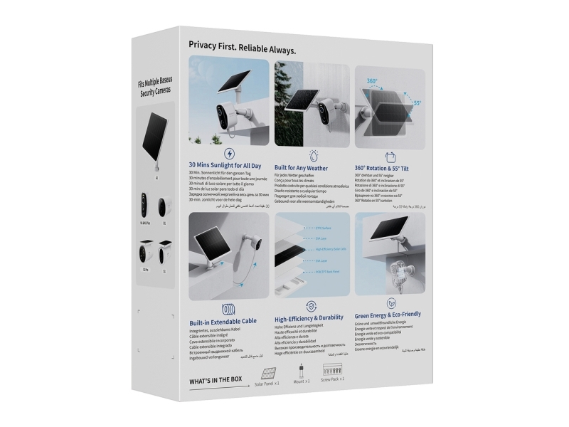 Baseus soloplader til panel fotovoltaisk Baseus Security A1 – hvid