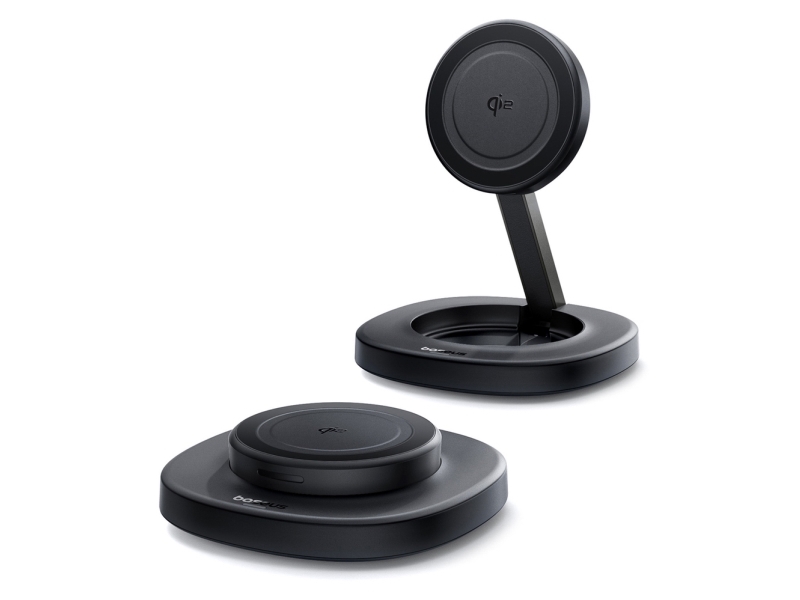 Baseus Trådløs Oplader Induktiv Baseus Enerfill Ff11 15W Sammenklappelig Med 20W Netoplader Og Usb-C-Kabel 1 M - Sort