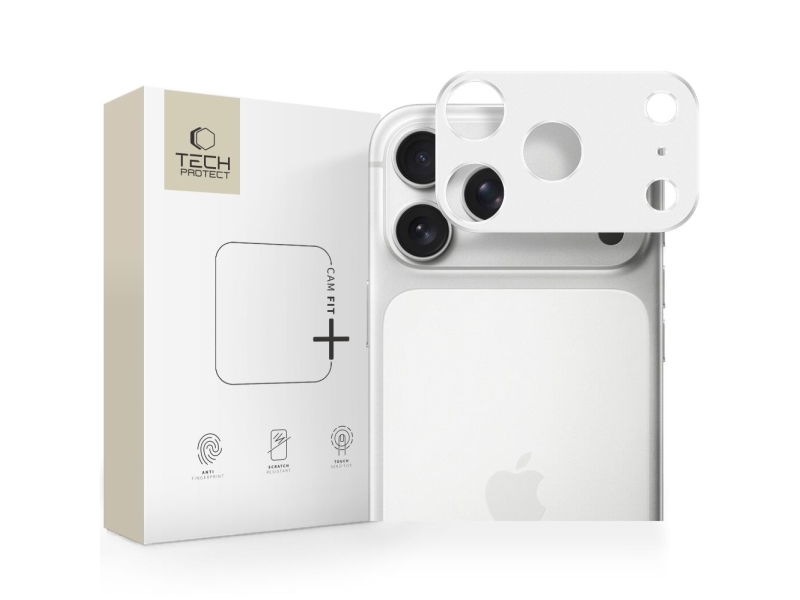 Tech-Protect Camalloy Fit+ Kameradæksel Til Iphone 17 Pro Max - Sølv