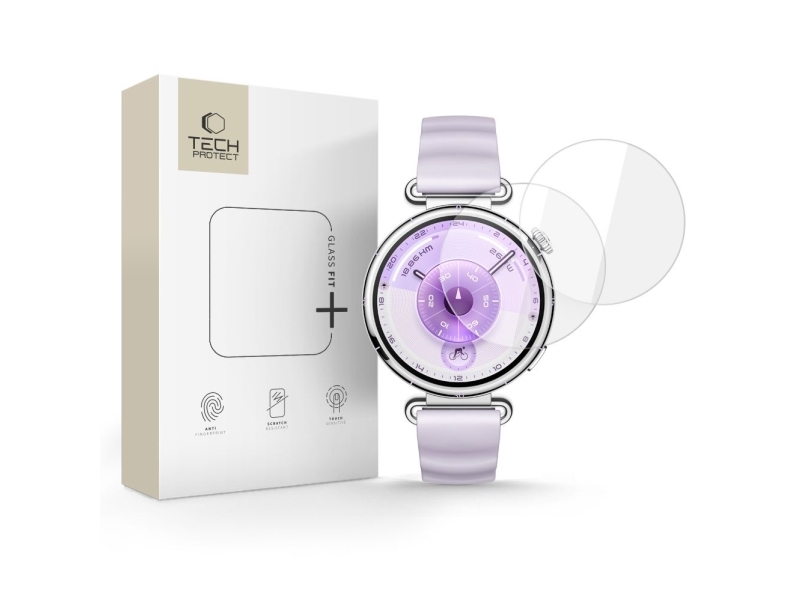 Spigen Gehärtetes Glas Tech-Protect Glass Fit+ Für Huawei Watch Gt 6 41 Mm Clear [2Er-Pack]