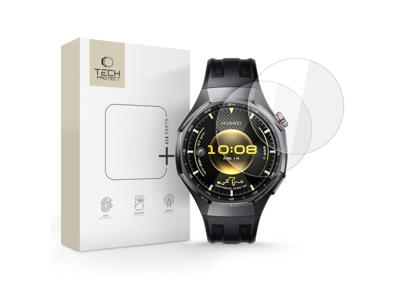Tech-Protect Gehärtetes Glas Tech-Protect Glass Fit+ 2Er-Pack Für Huawei Watch Gt 6 Pro (46 Mm) Clear