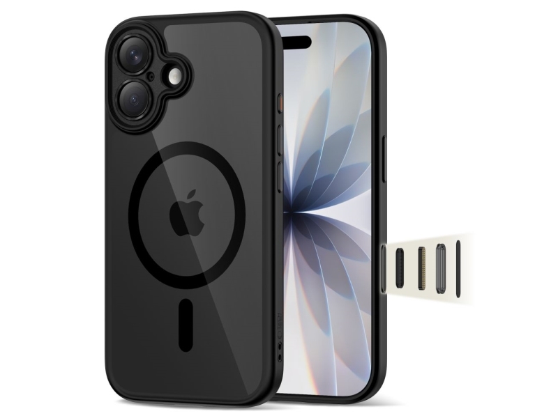 Tech-Protect Magpeak Magsafe Cc-Cover Til Iphone 17 - Clear Black