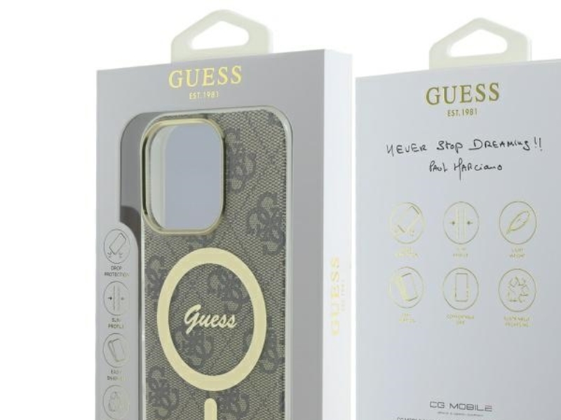 Guess Iml 4G Magsafe Cover Til Iphone 16 Pro - Brun