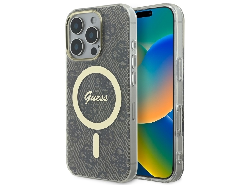 Guess Iml 4G Magsafe Case Für Iphone 16 Pro Max - Braun