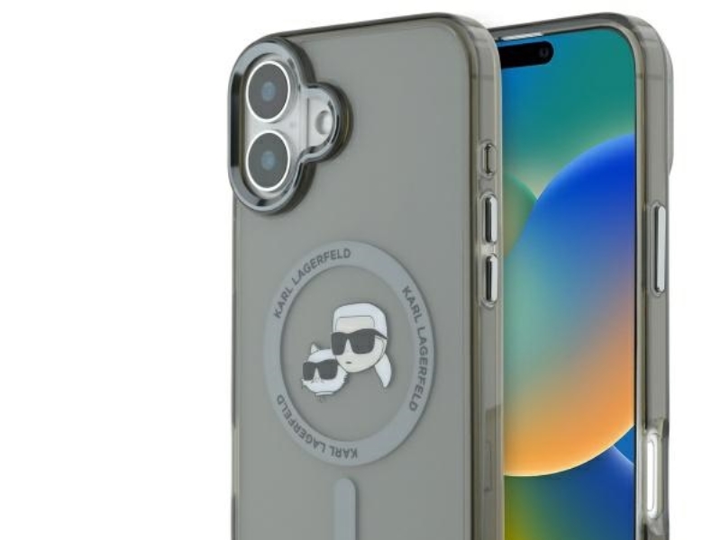Karl Lagerfeld Iml Metal Karl&Choupette Head Magsafe Hülle Für Iphone 16 - Schwarz