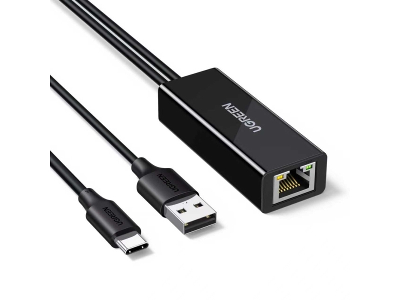 Netværkskort Ugreen Usb-C Til Rj45 10/100 Mb/S, Sort