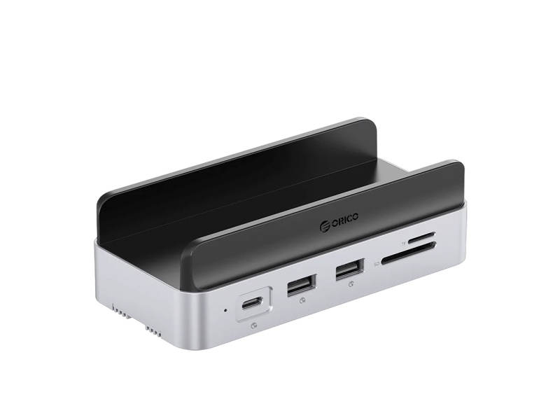 Orico Minidock 10-In-1 Dockingstation Mit Fach Für Ssd-Festplatte, Silber