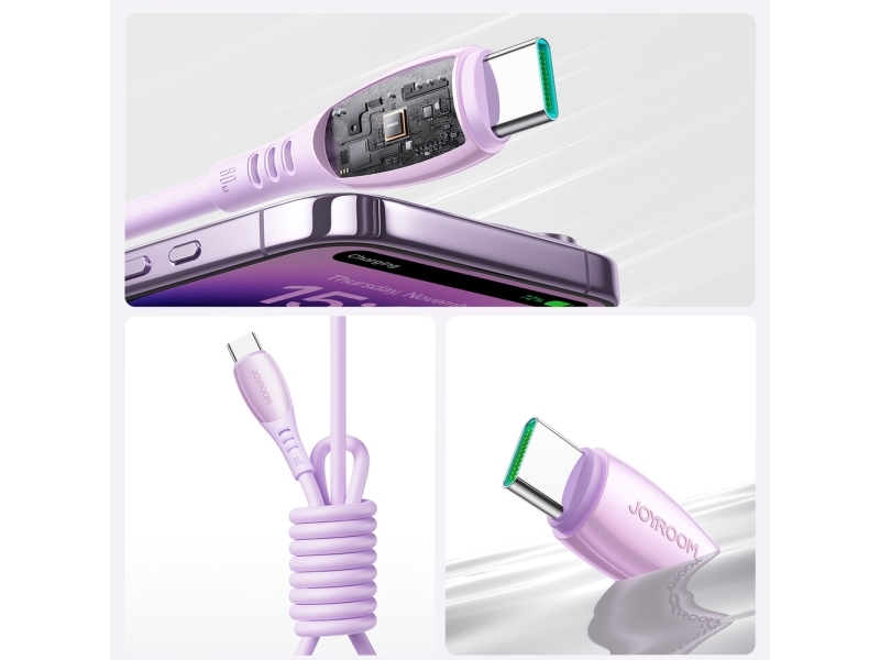 Usb-Kabel Joyroom S-A59 Vibrant Series 60W Usb-C Til Usb-C, 1,2 M, Lilla