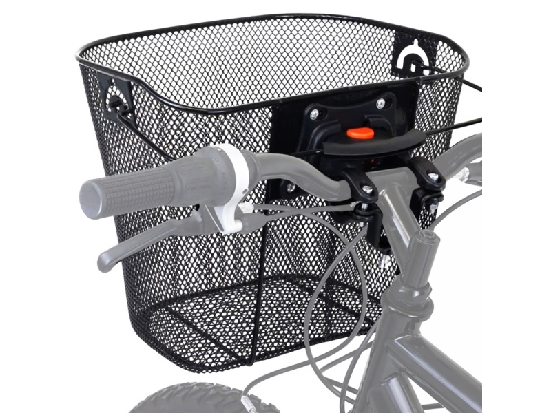 Wozinsky WKM-MM metal handlebar bicycle basket - black