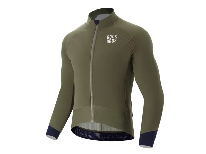 Rockbros Ydwt014 Winter Fleece Doppel-Lagen Fahrradjacke Größe Xl - Grün