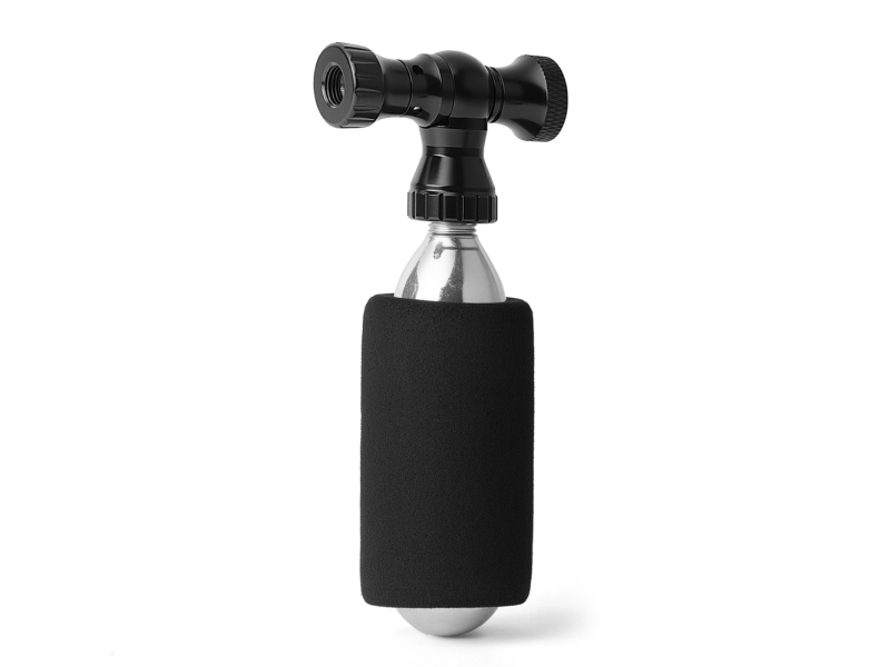 Rockbros Co2-Pumpenkopf Mit Stop-Ventil Aus Aluminiumlegierung Kompatibel Mit Presta/Schrader - Schwarz