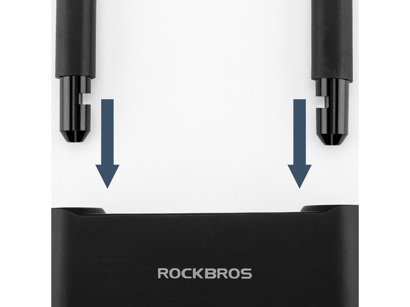 Rockbros 32210818001 SMART Bicycle Lock with Fingerprint Reader and Bluetooth Connectivity - Black