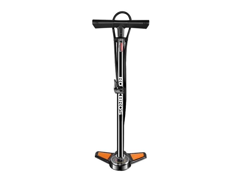 Rockbros Standpumpe Gp6532b Mit Manometer Schwarz-Orange