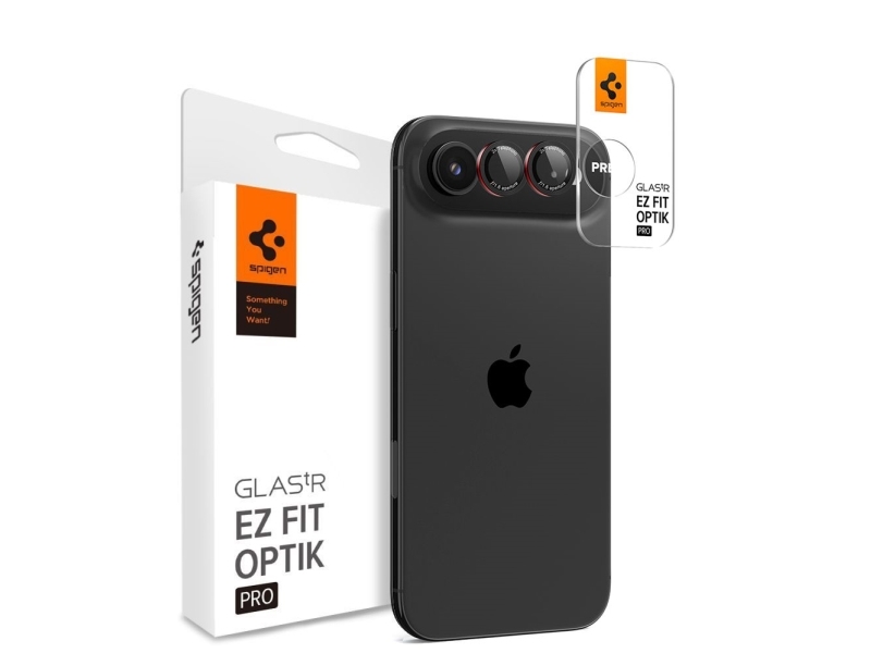 Spigen Optik Pro L-Series - 2-Pak Iphone Air Lens Glas - Sort Og Rød