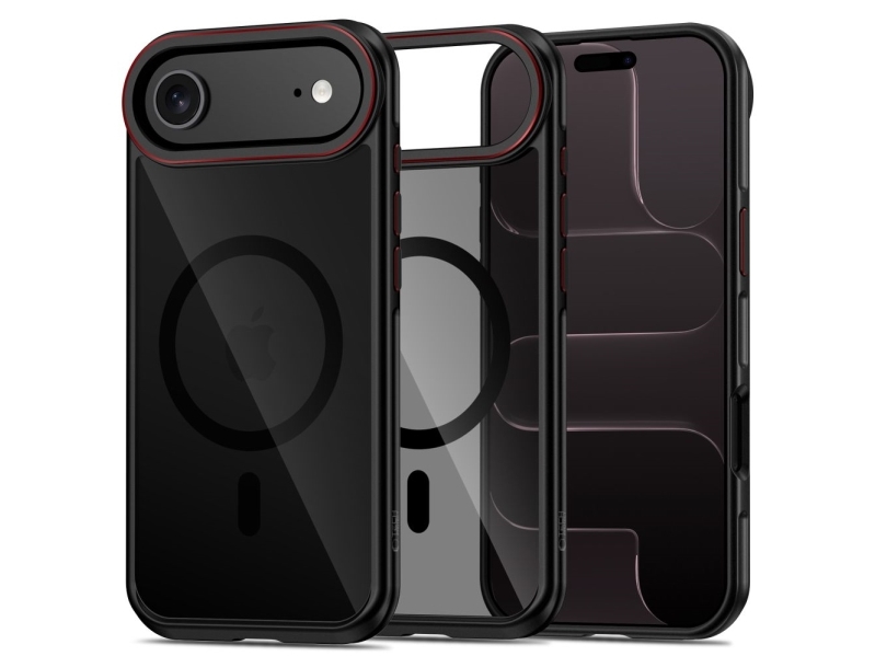 Tech-Protect Maghybrid Magsafe Case Für Iphone Air - Schwarz Und Rot