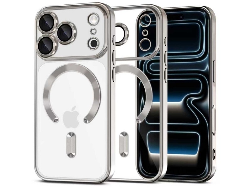 Tech-Protect Magflex Magsafe Abdeckung Til Iphone 17 Pro - Transparent/Sølv