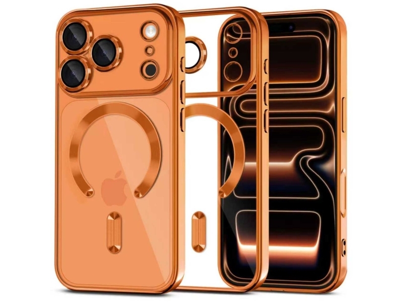 Tech-Protect Magflex Magsafe Cover Til Iphone 17 Pro - Transparent Orange