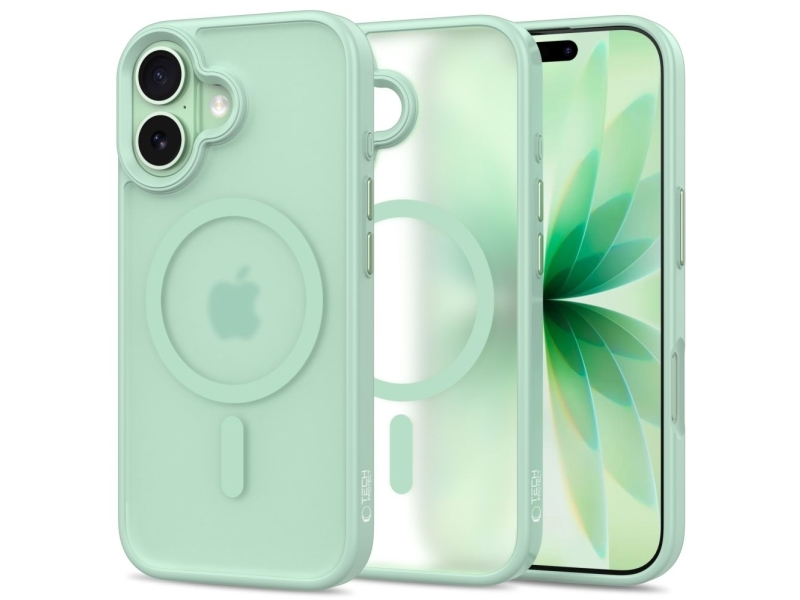 Tech-Protect MagMat MagSafe-cover til iPhone 17 - transparent grøn