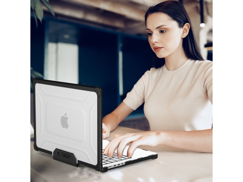 Tech-Protect Smartshell Pro Cover Til Macbook Pro 14 M1/M2/M3/M4/M5 2021-2025 - Sort Og Gennemsigtigt
