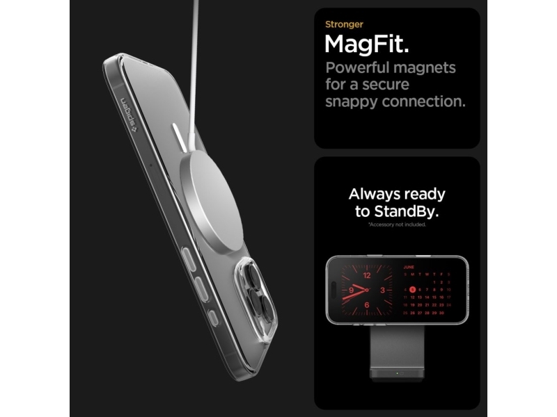 Spigen Thin Fit T (Mag Fit), Cover, Apple, Iphone 16 Pro Max, 17,5 Cm (6.9"), Transparent, Weiß